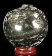 Polished Pyrite Sphere - Peru #65110-1